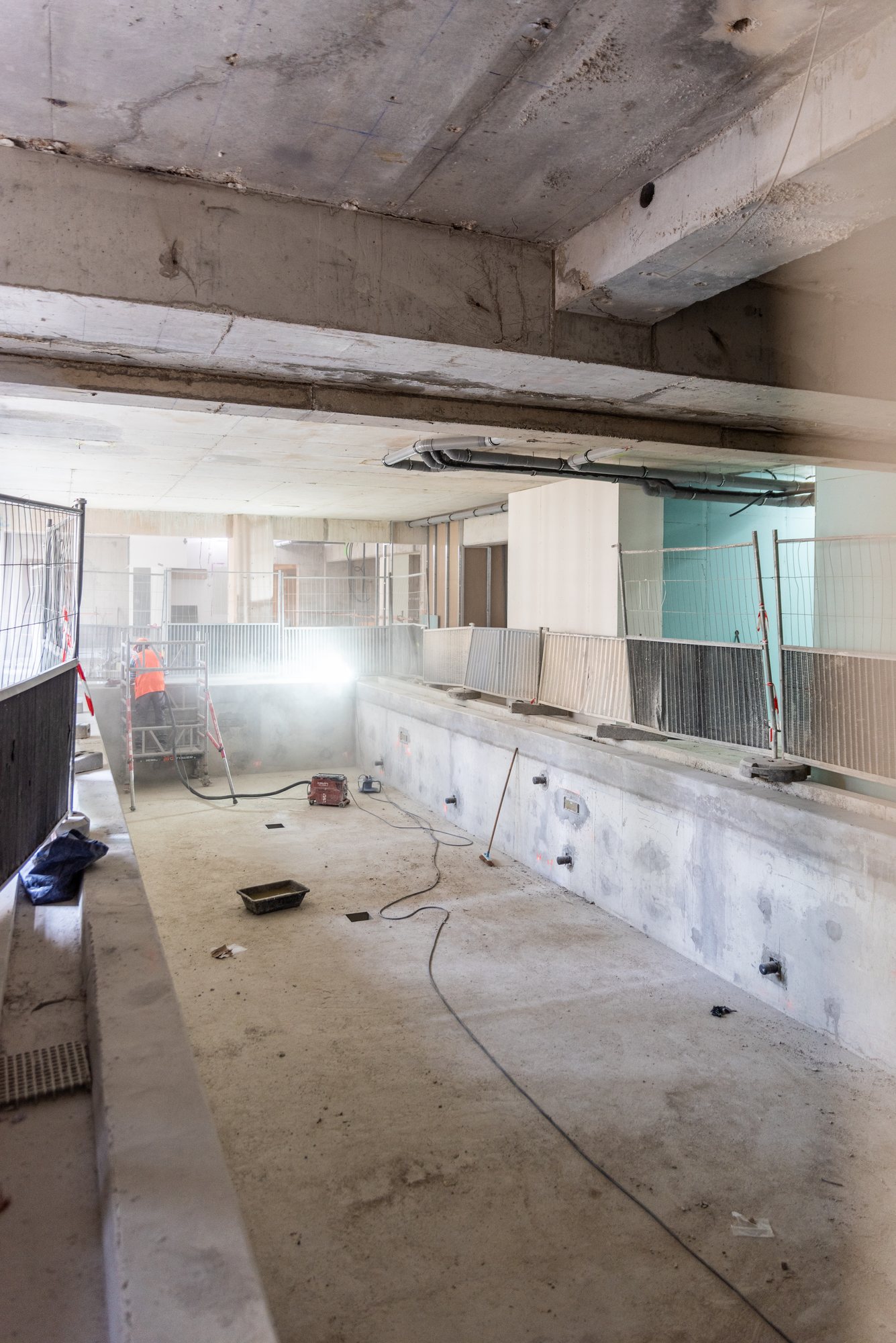 Intérieur brut avant les finitions