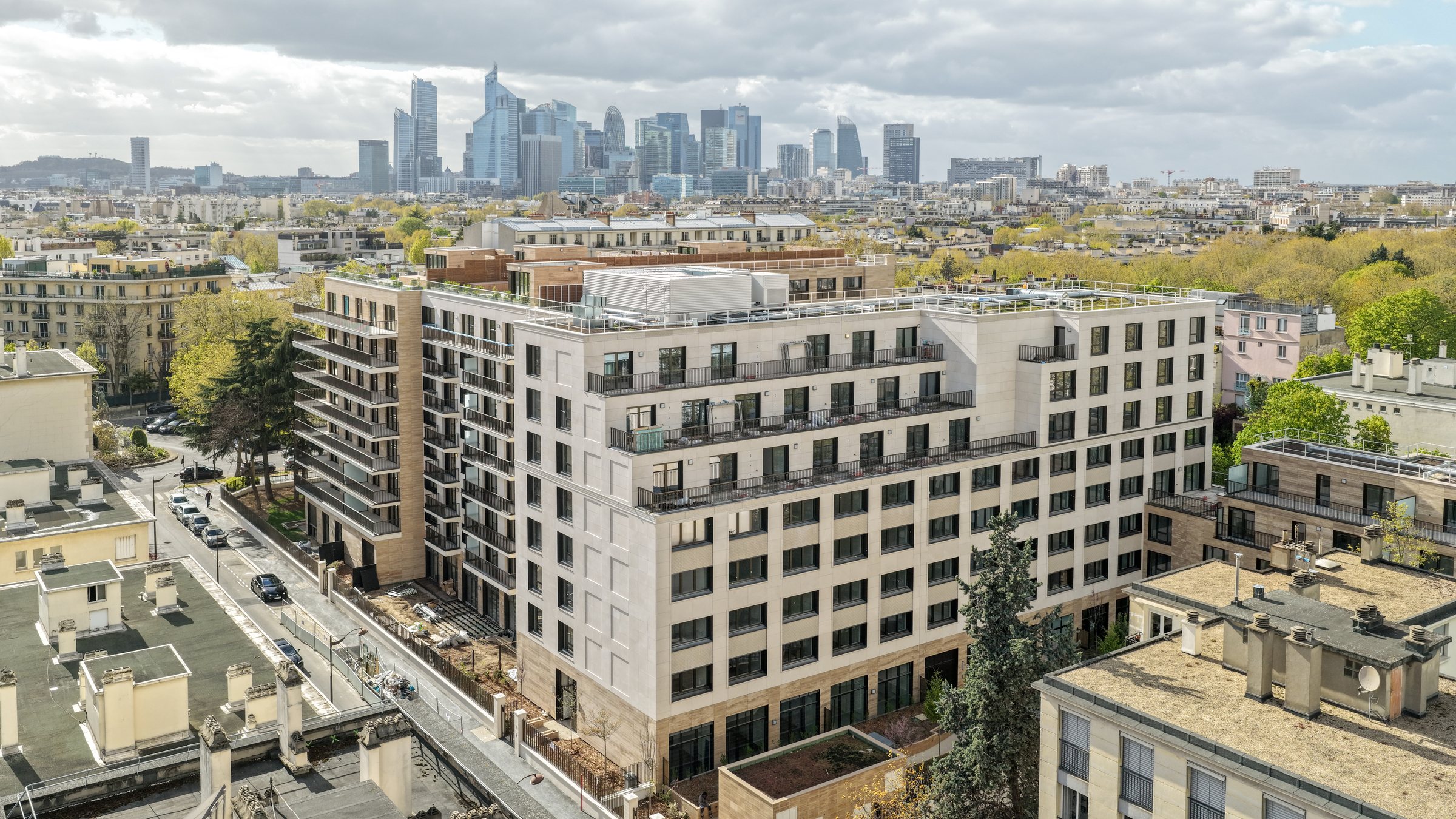 Vue aérienne de l'opération et de son environnement